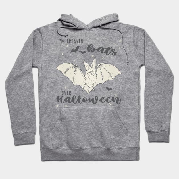 Freakin Bats Over Halloween Hoodie by frickinferal